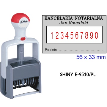 SHINY E-9510 مهر شماره دار با یک شماره 10 رقمی