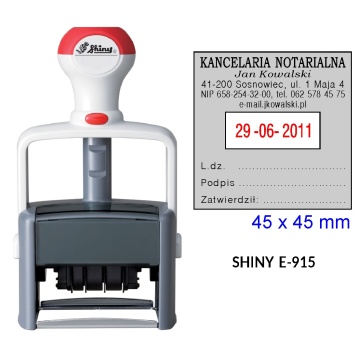 مهرتاریخ دار حرفه ای shiny E-915