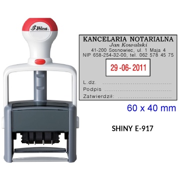 مهرتاریخ دار حرفه ای shiny E-917