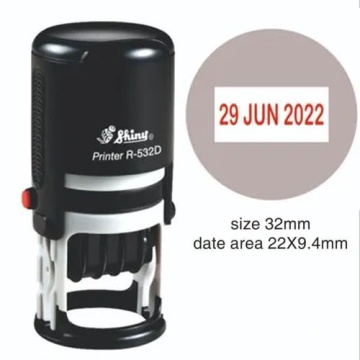 مهراتومات تاریخ دار دایره shiny R-532D